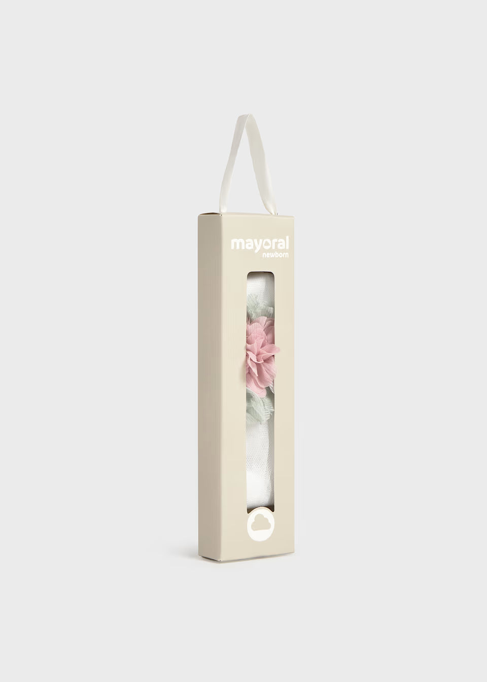 Diadema floral ceremonia recién nacida