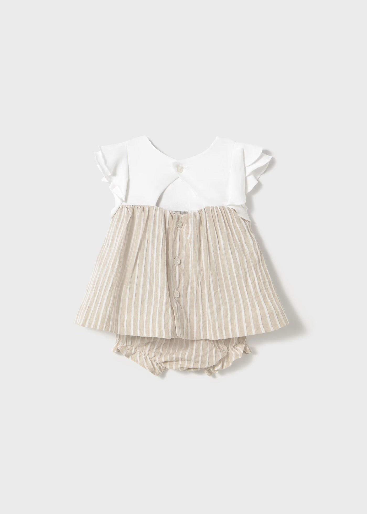 Vestido con cubrepañal combinado recién nacida