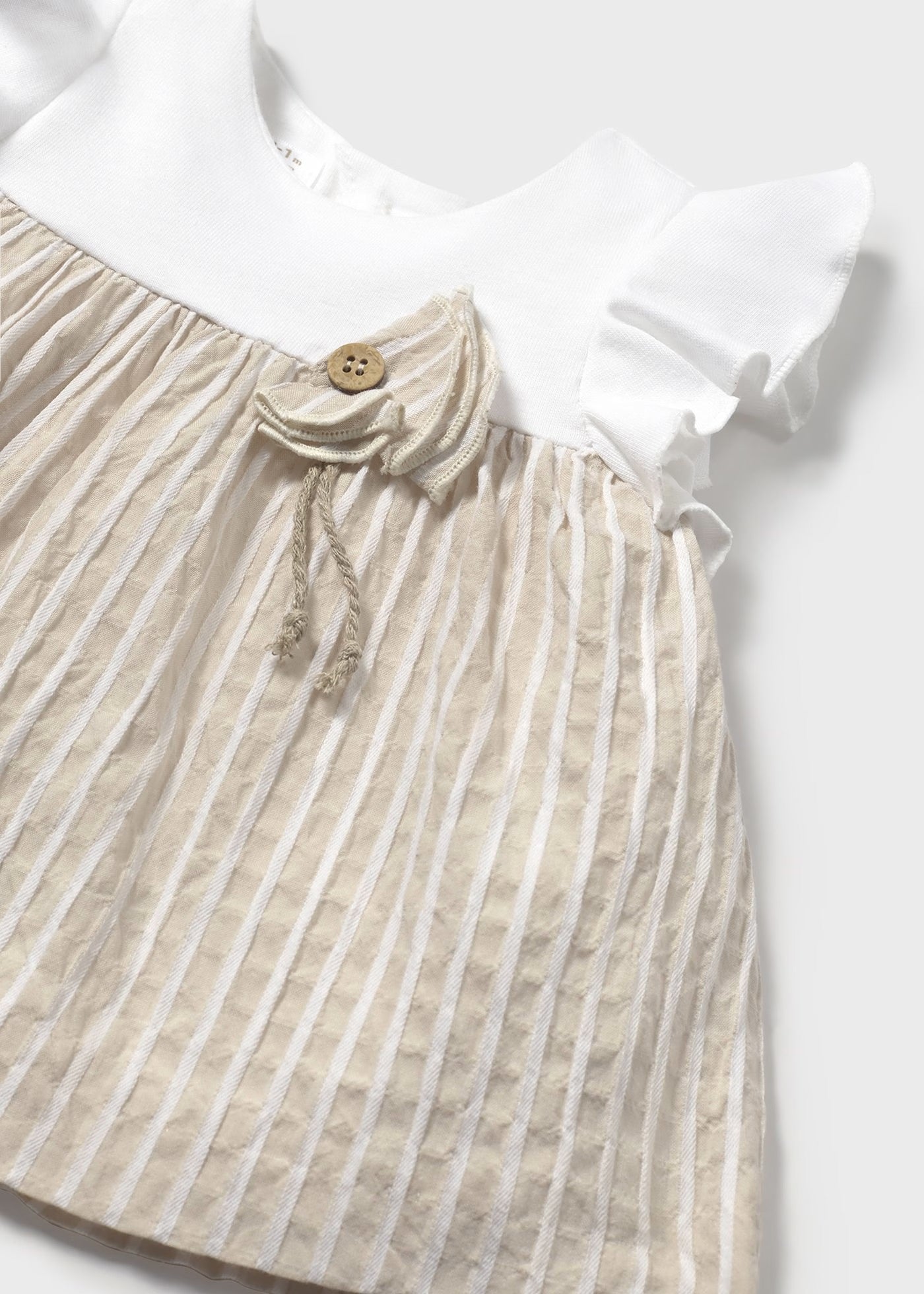 Vestido con cubrepañal combinado recién nacida