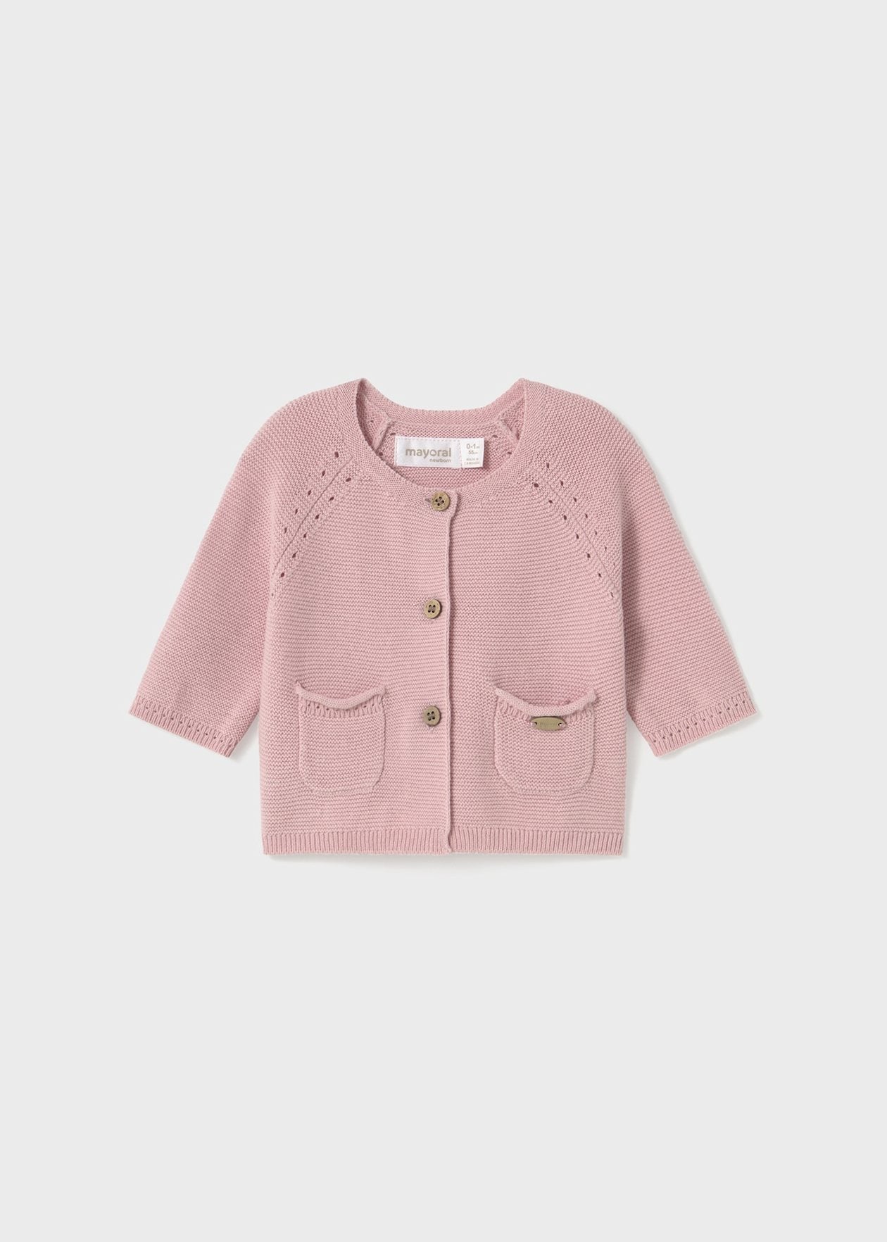 Rebeca tricot botones recién nacida
