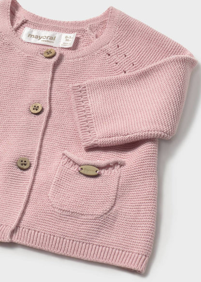 Rebeca tricot botones recién nacida