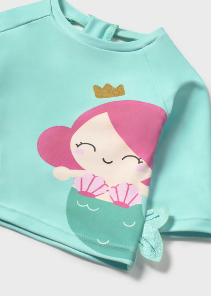 Conjunto 3 piezas baño camiseta protección solar recién nacida