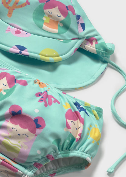 Conjunto 3 piezas baño camiseta protección solar recién nacida