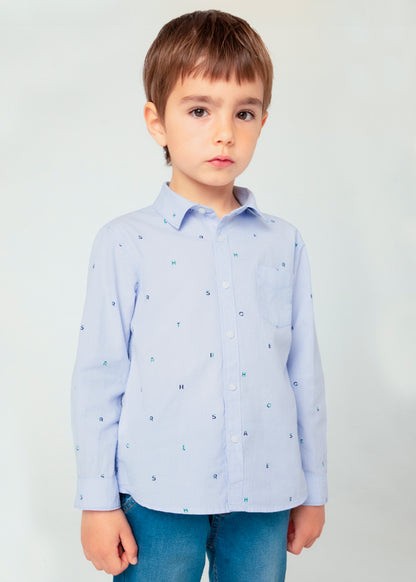 Camisa estampada niño Celeste