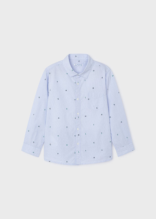 Camisa estampada niño Celeste