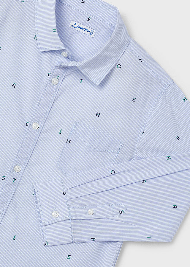 Camisa estampada niño Celeste
