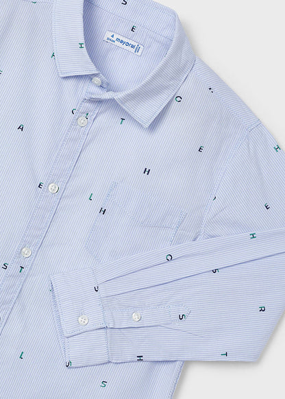 Camisa estampada niño Celeste