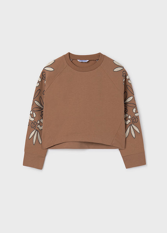 Sudadera detalle mangas chica