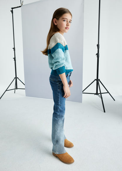 Pantalón vaquero degradado color chica