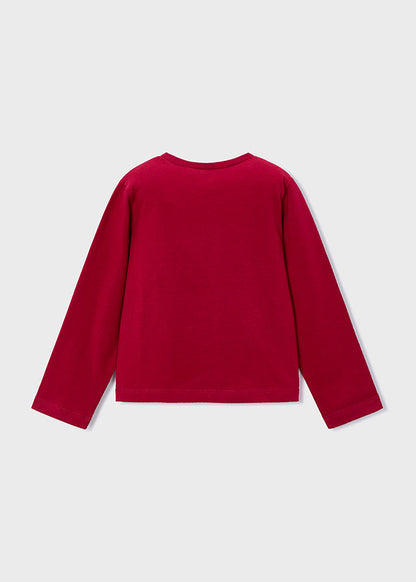 Camiseta básica flor niña