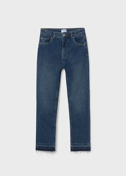 Pantalón vaquero acampanado básico chica