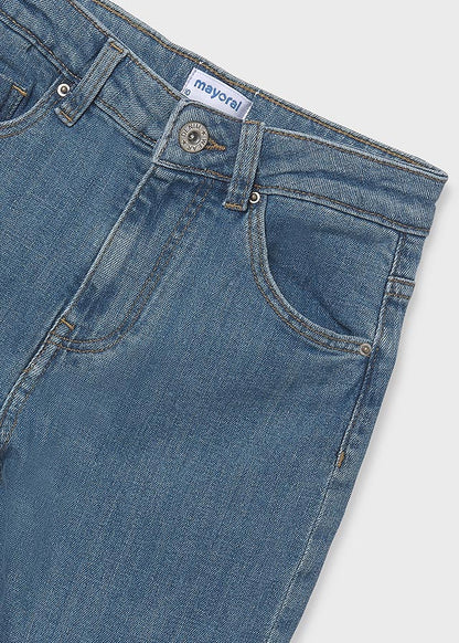 Pantalón vaquero acampanado básico chica