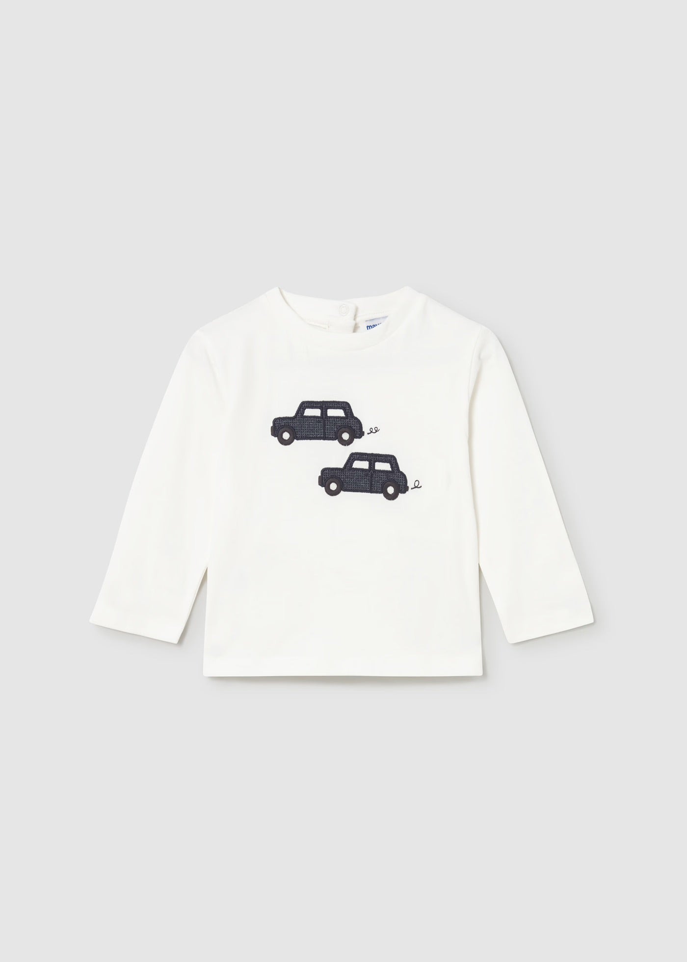 Camiseta coche bordado bebé