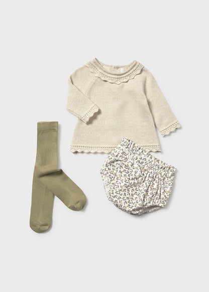 Conjunto short y leotardo tricot