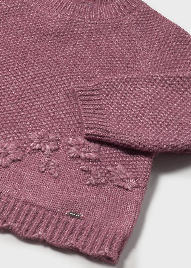 Jersey flores bordadas bebé