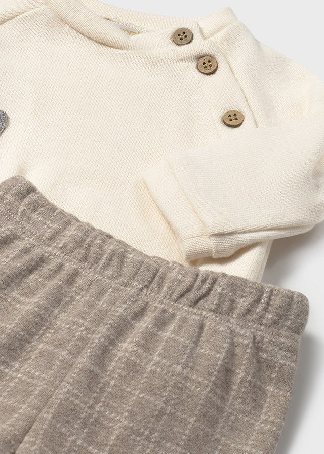 Conjunto polaina y jersey recién nacido