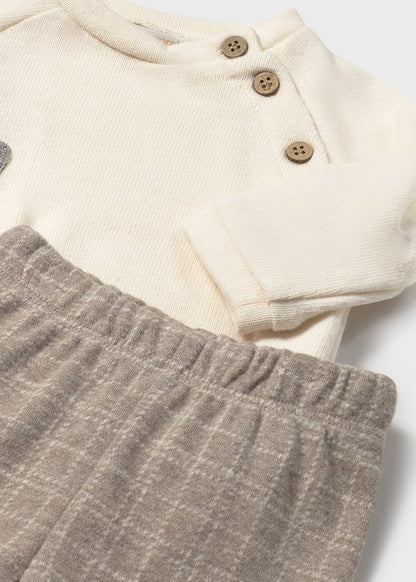 Conjunto polaina y jersey recién nacido