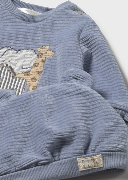 Chándal 3 piezas punto pana recién nacido