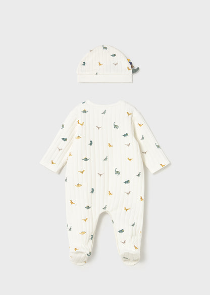 Pelele con gorro dinosaurio recién nacido