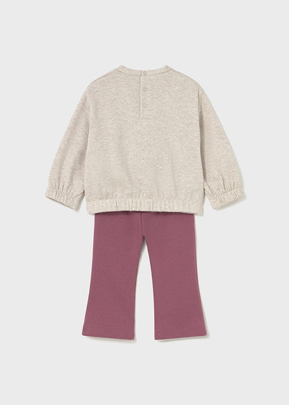 Conjunto legging campana y sudadera bebé