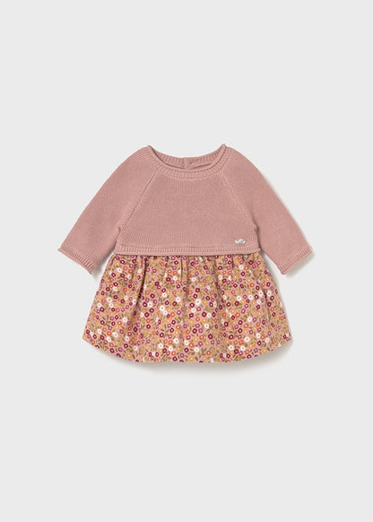 Vestido tricot y plana