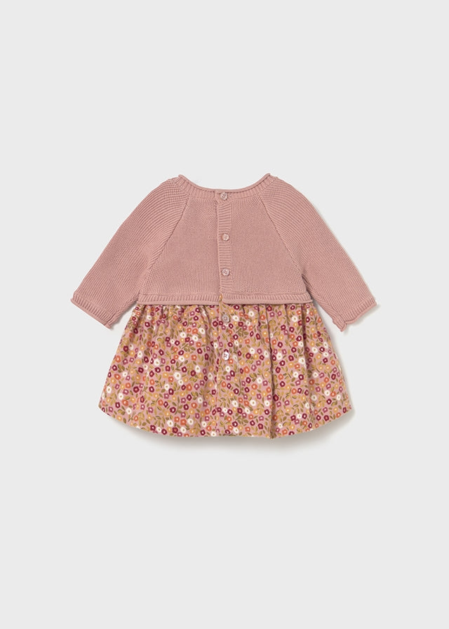 Vestido tricot y plana