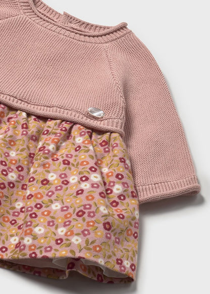 Vestido tricot y plana