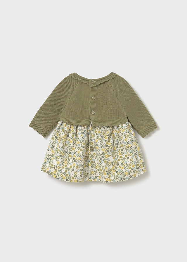 Vestido tricot y plana