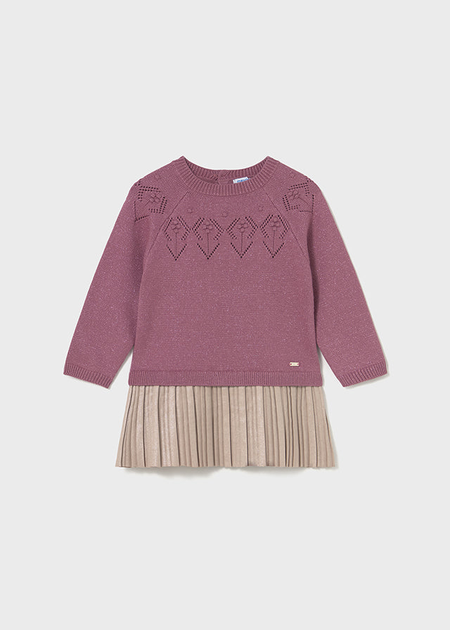 Vestido combinado tricot bebé