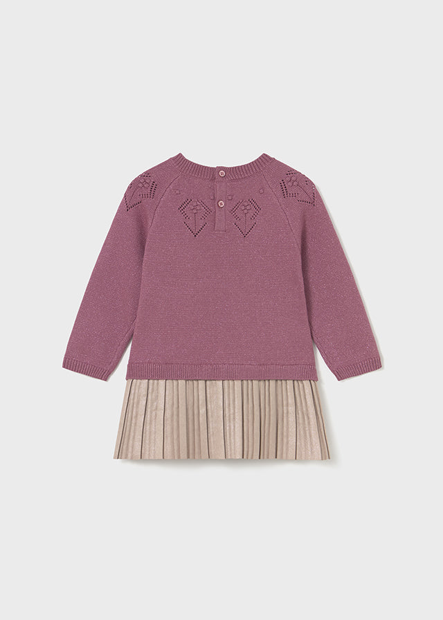 Vestido combinado tricot bebé