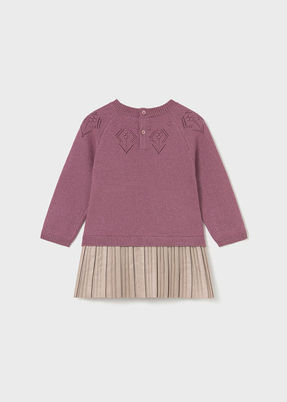 Vestido combinado tricot bebé