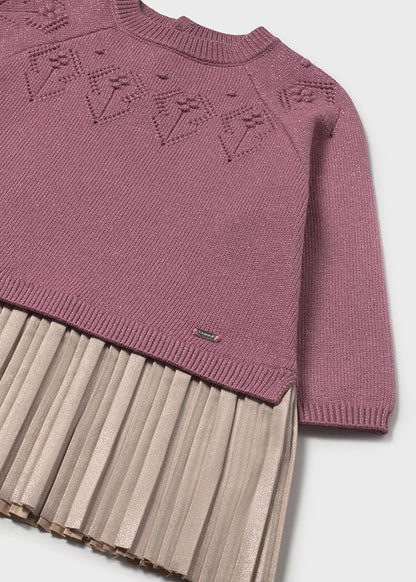 Vestido combinado tricot bebé