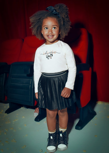 Camiseta con coletero niña