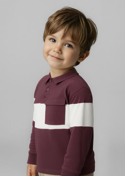 Polo punto rayas niño