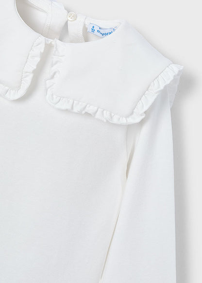 Blusa cuello volante niña