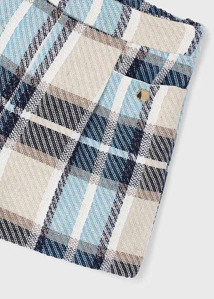 Pantalón corto cuadros niña