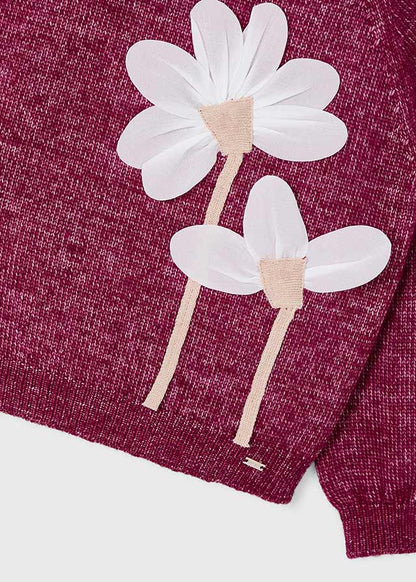 Jersey flores aplique niña