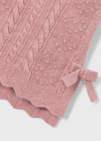 Chaleco tricot lazos niña