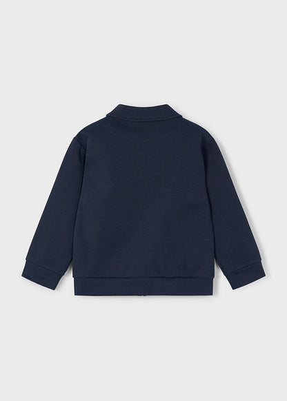 Sudadera cremallera piqué niño