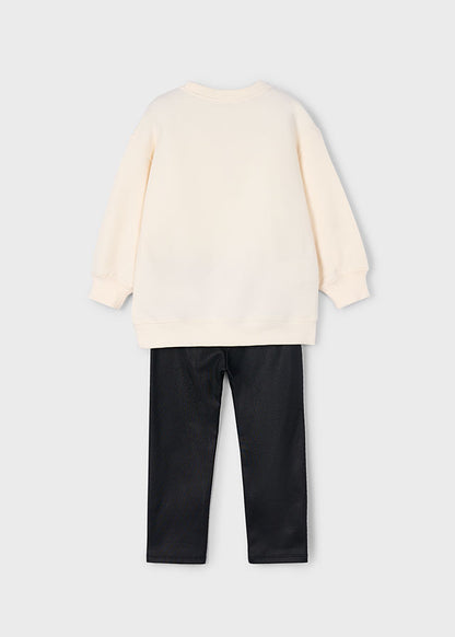 Conjunto legging y sudadera osito niña