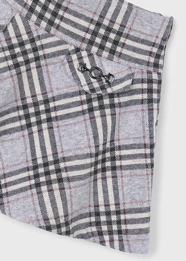 Falda cuadros jacquard niña