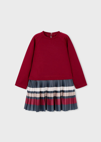 Vestido combinado rayas niña