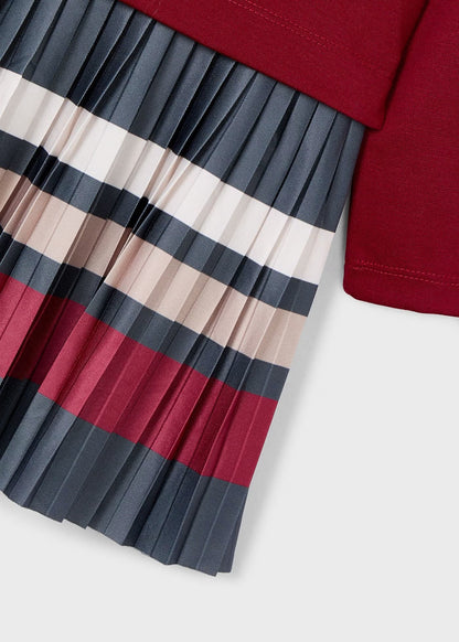 Vestido combinado rayas niña