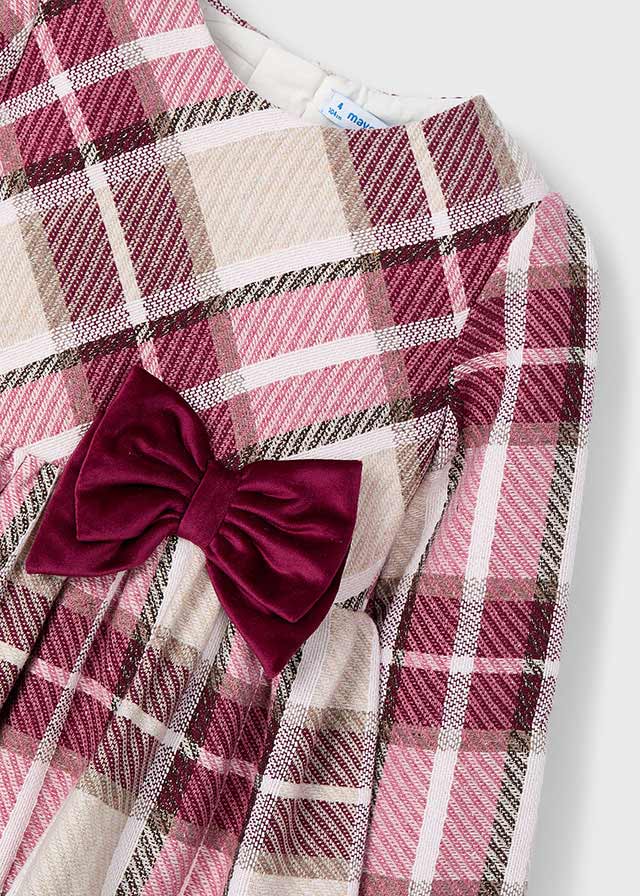 Vestido cuadros terciopelo niña
