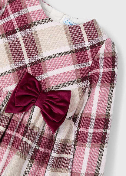 Vestido cuadros terciopelo niña