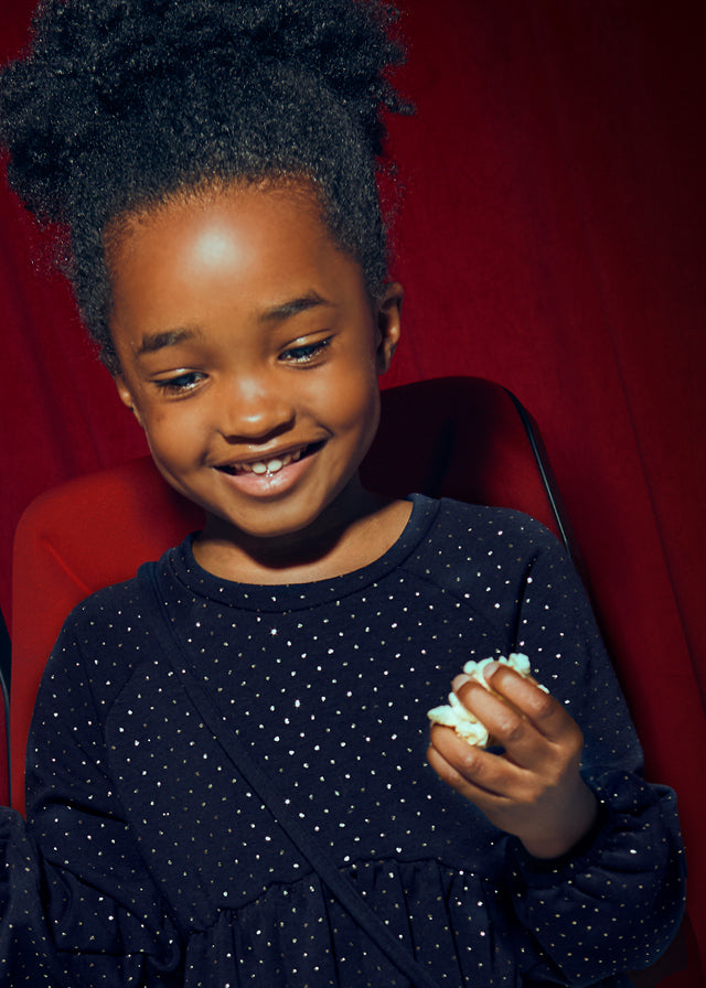 Vestido felpa con bolso niña