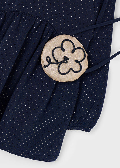 Vestido felpa con bolso niña