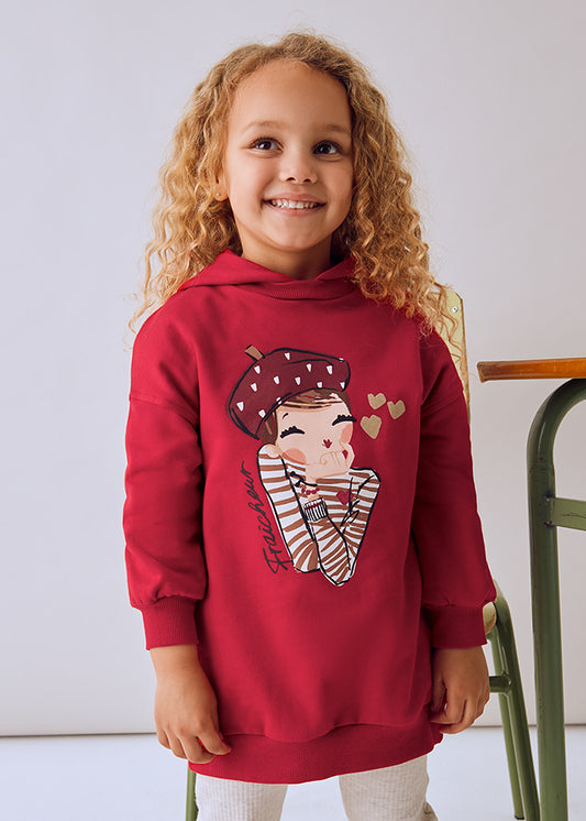 Vestido felpa capucha