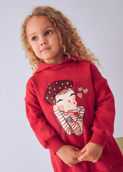 Vestido felpa capucha