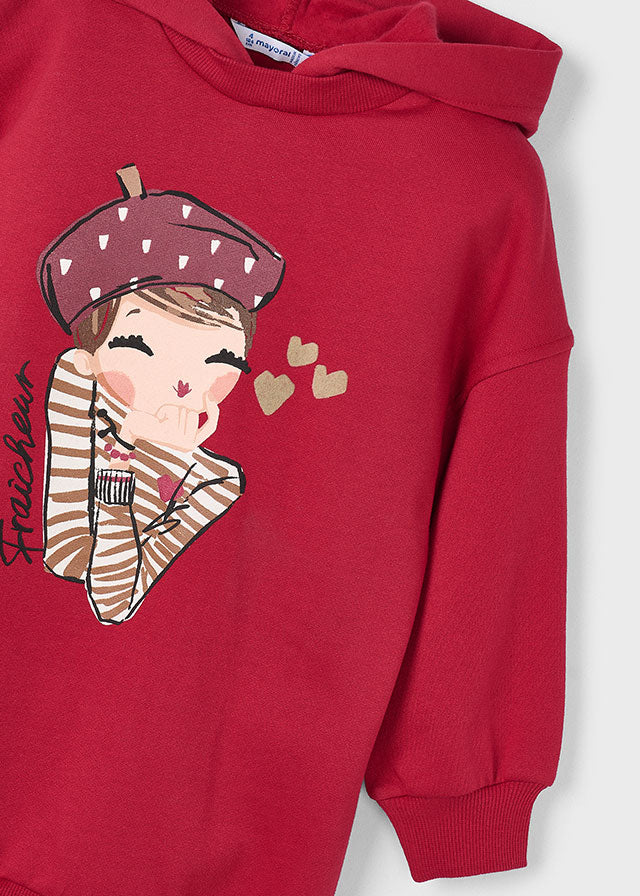 Vestido felpa capucha